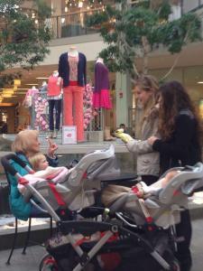 Hawken students doing Customer Discovery in a mall