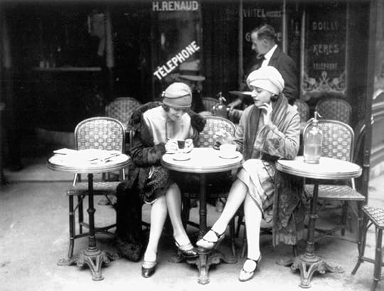 Women at a Paris cafe, 1952