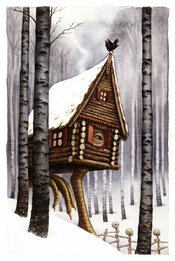 Baba Yaga hut Bojana Dimitrovski freelance illustrator advocate art