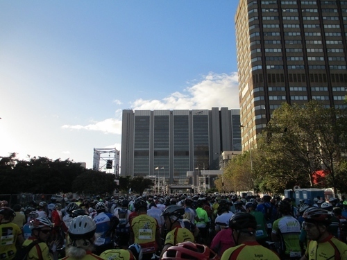 The DD at the Start LIne--see the bridge in the distance? That's the start.