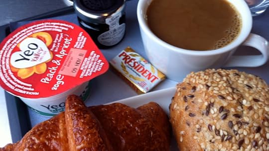 There are many times a day. I took a morning train and this was my light breakfast. 