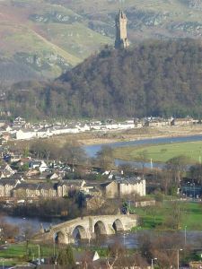 Old Stirling Bridge and Wallace Monument