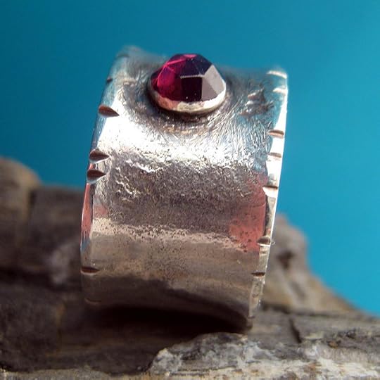 medieval rose garnet ring 5