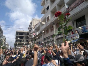 Corteo pacifico a Daraya, 2011