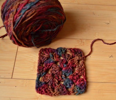 Mountain Colors Merino Tape yarn. Never liked it knit, love it crocheted.