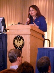 Tammy Duckworth speaking at the Library of Congress. Photo by Christy Chason. 