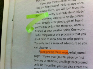 Goes on easy, comes off clean. No, that's not the workbook, it's a copy of Raw Art Journaling.