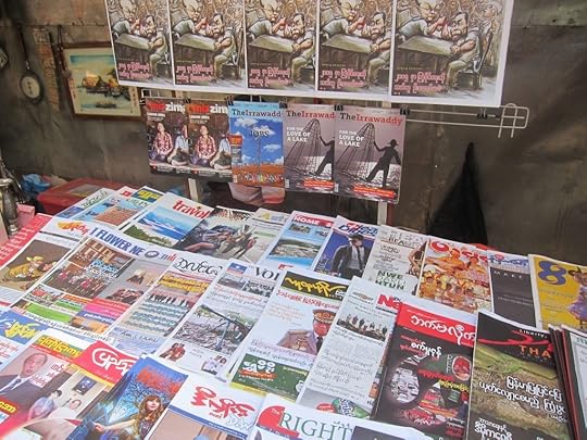 Yangon newsstand