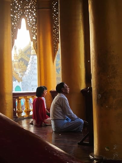 Praying at Shwedagon Pagoda