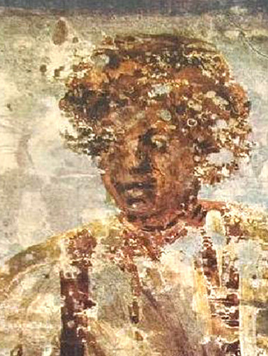 Painted bust of Jesus, Nunziatella Catacombs