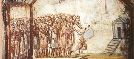 Jesus raising Lazarus, Via Latina catacombs