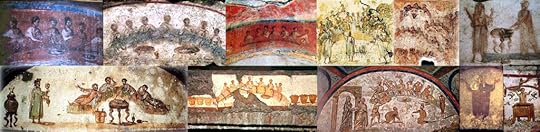 Early catacombs images of Christians gathered together