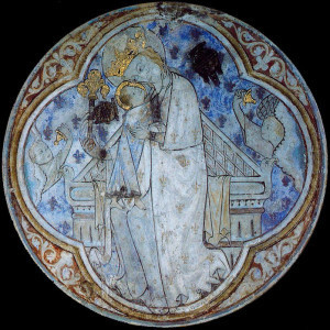 Virgin and Child, 13th C stained glass, England
