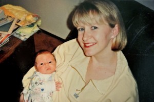 Grandma Joan took this first picture of Cole actually looking into the camera, coming alive as a baby.