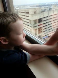 And I took moody portraits in the hotel room.