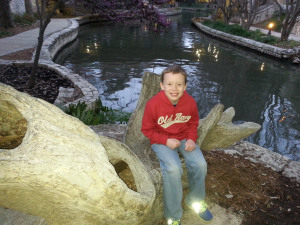 And Thor, and I walked the river walk, then took a boat tour.