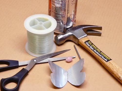 How to make recycled metal butterflies at home.