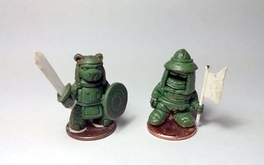 Tristan the Teddy Bear and No Name Monster Green Sculpts