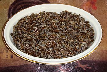 Cooked wild rice.
