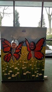 Me & my best little guy being beautiful butterflies. He LOVED this thing. Something about putting his face in a butterfly face entertained the heck out of him. He's a blogger's dream.