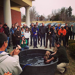 Kevin Seaton baptized his daughter Anna today at @northstarfamily #dontgobe