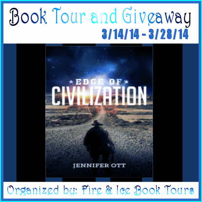 http://fireandicebooktours.wordpress.com/2014/02/22/fiction-book-tour-giveaway-edge-of-civilization-by-jennifer-ott-31414-32814/