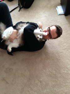 Here I am playing with the boy.