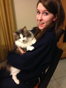 I enjoy snuggle time with the boy's girlfriend.