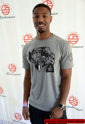 Michael B Jordan cast as Johnny Storm, a.k.a. the Human Torch in fantastic Four movie
