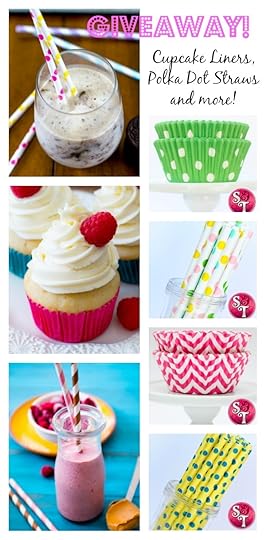 Sally's Baking Addiction Giveaway for 300 premium cupcake liners, 100 polka dot party straws, and more!