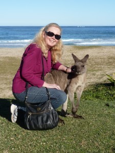 Sandra Bennett with a Roo
