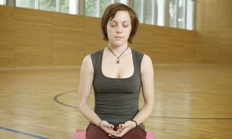 Submissive meditating