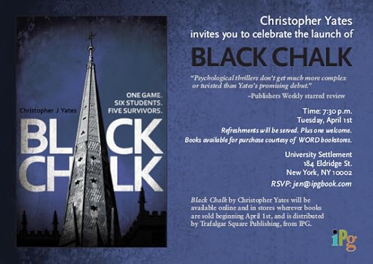 Black Chalk Launch Party Invite