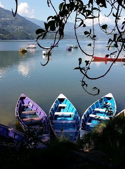 photo, image, boats, fewa lake, nepal