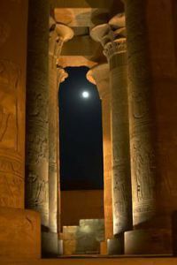 Temple by full moonlight