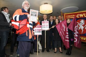 Tony Benn and the Whitstable Postal Workers at the Gulbenkian Theatre, January 2011