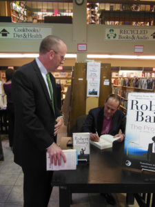 Signing a book for Terry