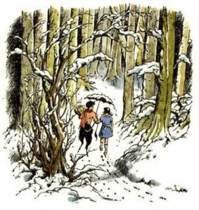 narnia!pauline+baynes+illustrations!Lucy+and+Mr+Tumnus+$28The+Lion+the+Witch+and+the+Wardrobe$29_473x500