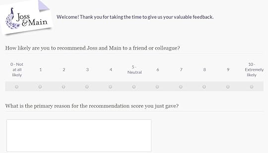 Joss & Main survey