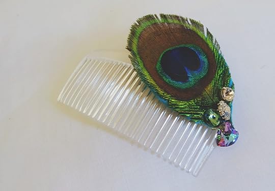 DIY Peacock & Diamonte Hair Accessory Made Peachy