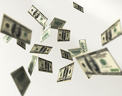 Money flying