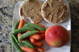 This looks like a healthful meal, but it's actually a ransom note to the family of the Rice Cakes demanding a bag of unmarked Oreos. 