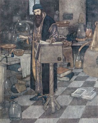 An illustration from The Tempest by Edmund Dulac