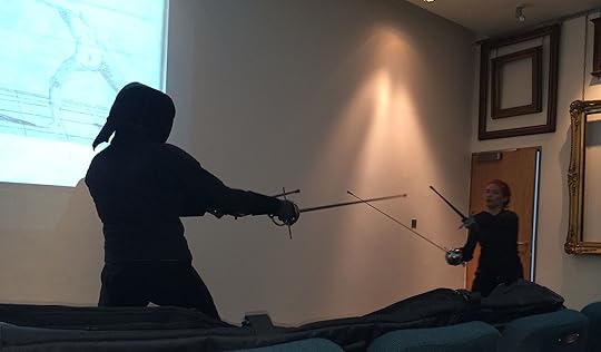 Fran Terminiello (right) takes on a mysterious hooded assailant!