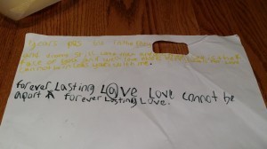 The lyrics from Anna's first song