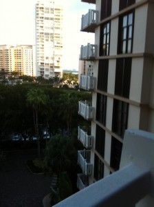View out my window of the Bay and Miami