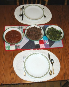 homegrown feast for two