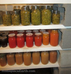 canning jars in the cellar