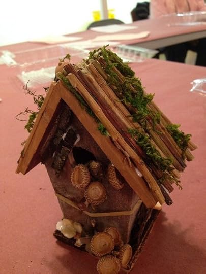                                                                     One of the Fairy Houses created during Barb's workshop. 
