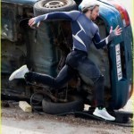 Stars shoot action scenes on the set of 'The Avengers 2' in Italy **USA ONLY**